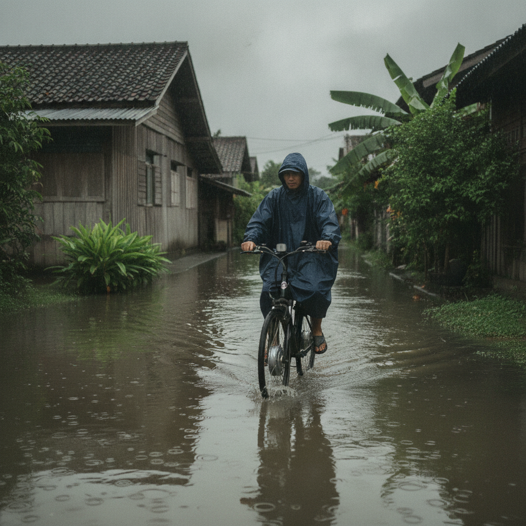 จักรยานไฟฟ้าลุยน้ำท่วมได้ไหม? ทริคดูแล E-Bike หน้าฝน - rainy-season-ebike-water-care