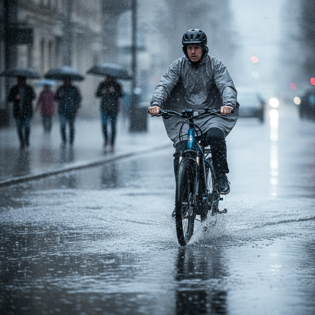 จักรยานไฟฟ้าขี่ลุยฝน ลุยน้ำท่วมได้ไหม? ข้อควรระวังหน้าฝน - ride-ebike-in-rain-safety-guide