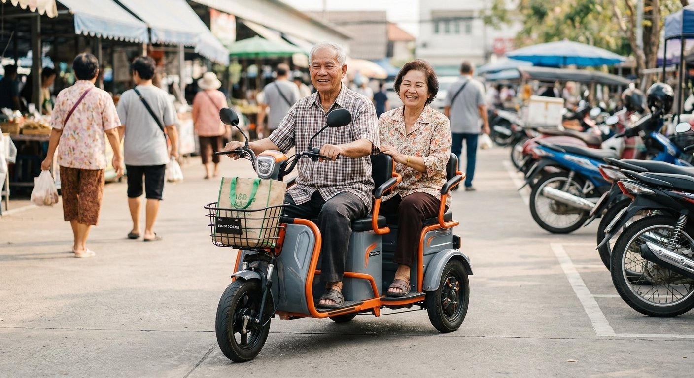 เทรนด์สามล้อไฟฟ้า 2027 ตอบโจทย์สังคมสูงวัย ขี่ง่าย ปลอดภัย