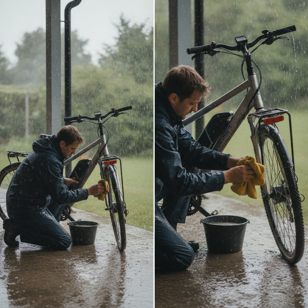 วิธีล้างจักรยานไฟฟ้าช่วงหน้าฝน ป้องกันไฟช็อต แบตไม่พัง - wash-ebike-safely-rainy-season