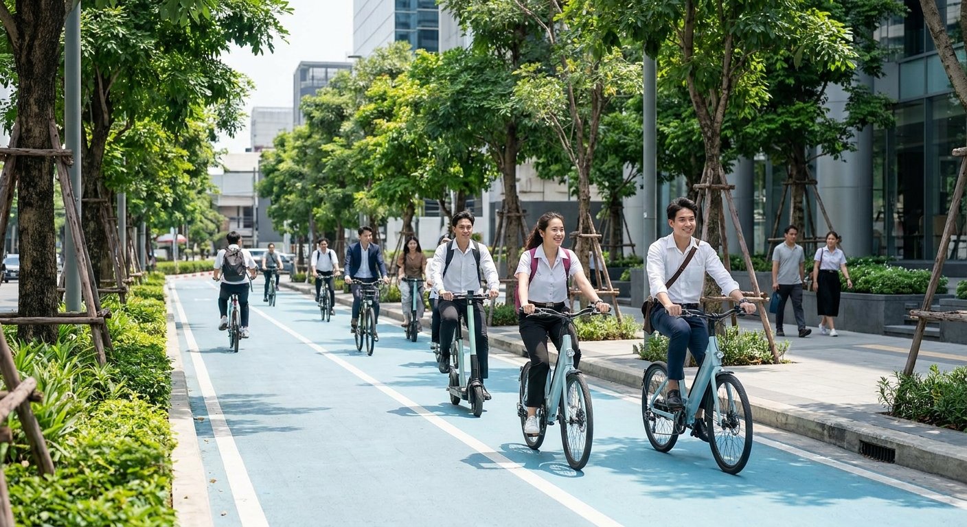ส่องนโยบายเลนจักรยาน กทม. หนุนเดินทางด้วย E-Bike ลดรถติด