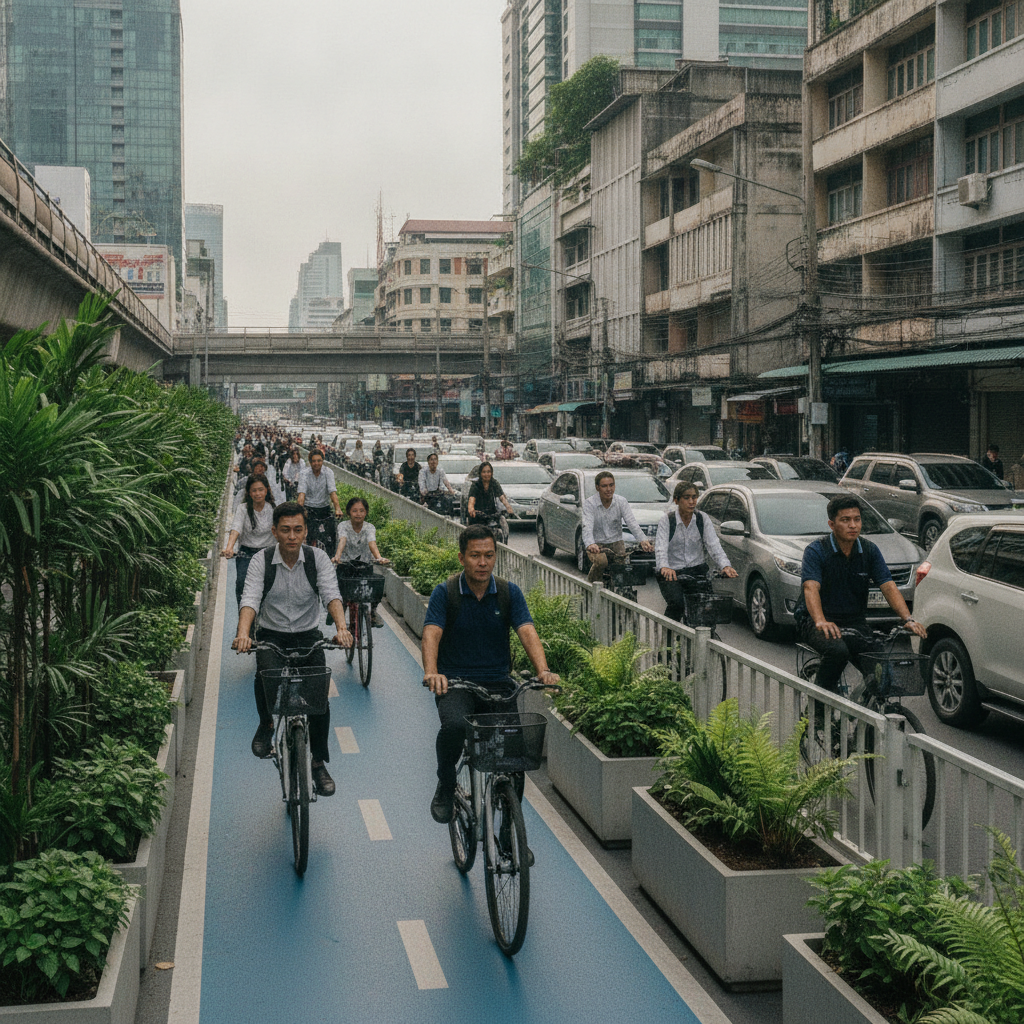 ส่องนโยบายเลนจักรยาน กทม. หนุนเดินทางด้วย E-Bike ลดรถติด - bangkok-bike-lane-ebike-mobility