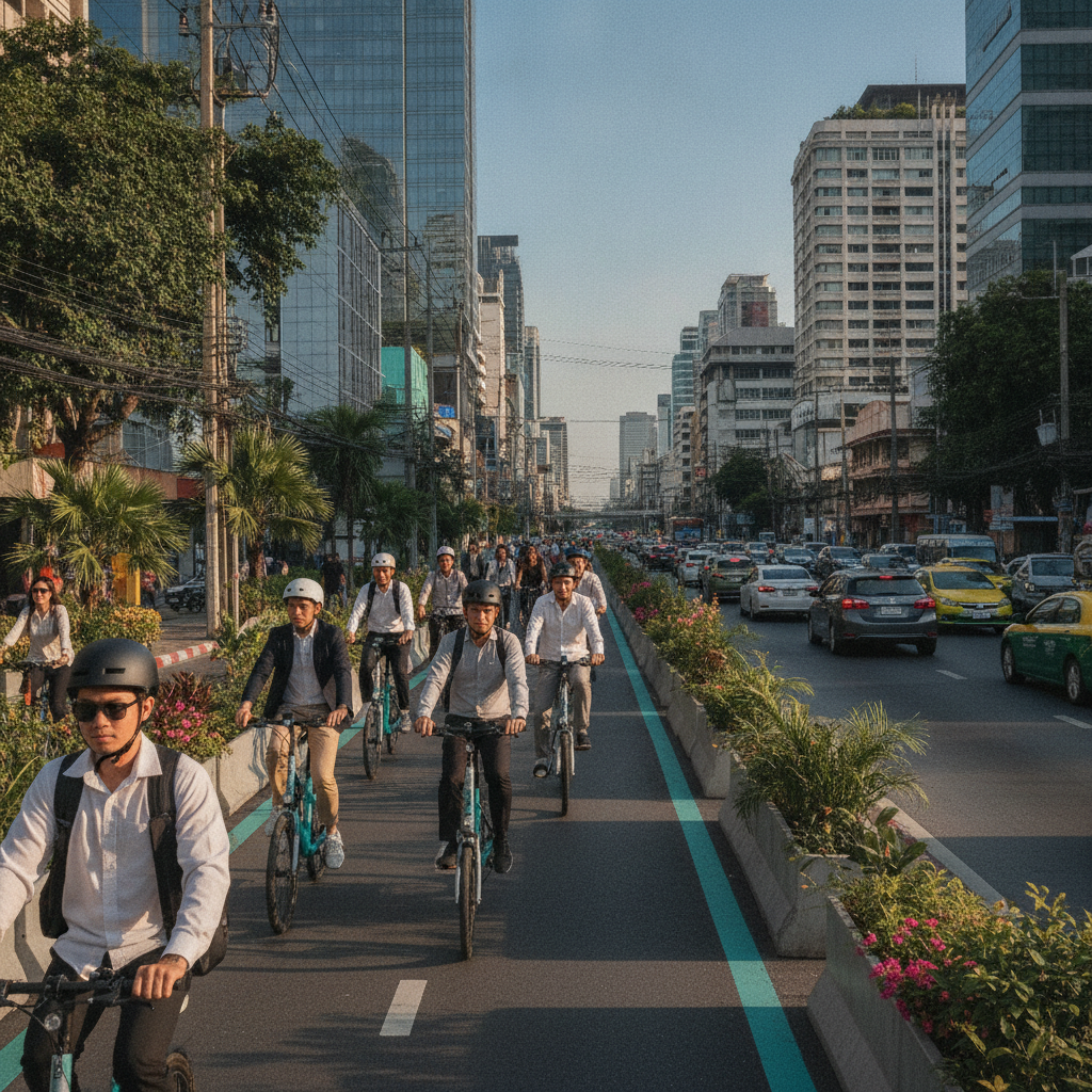 กทม. เล็งขยายเลนจักรยานไฟฟ้า รับเทรนด์เดินทางยุคไร้มลพิษ - bangkok-ebike-lane-expansion-trend