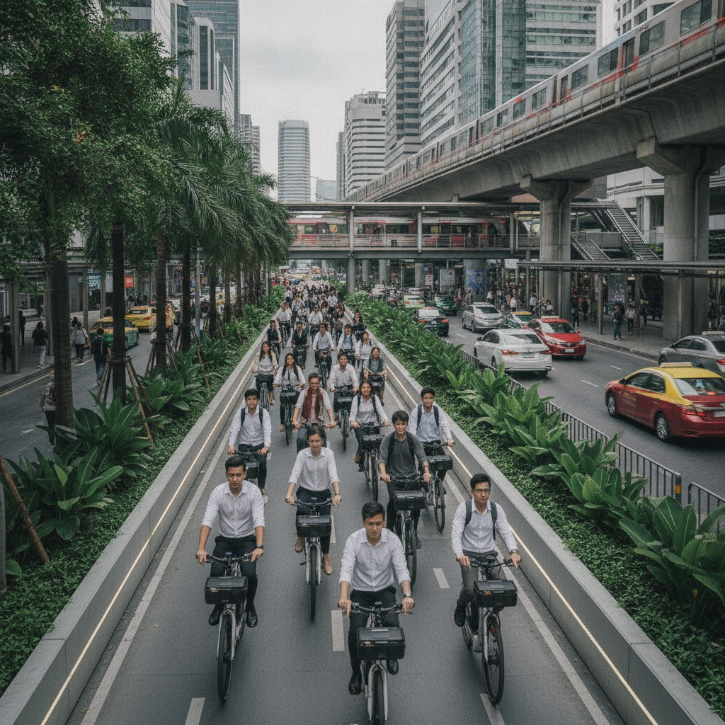 กรุงเทพฯ เล็งขยายเลนจักรยานไฟฟ้า หนุนเดินทางลดมลพิษปี 2027 - bangkok-ebike-lane-expansion-trend