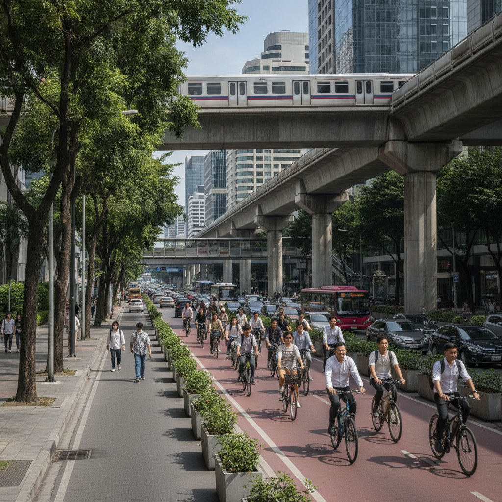 กทม. เตรียมเพิ่มเลน e-Bike ปี 2027 หนุนเมืองคาร์บอนต่ำ - bangkok-ebike-lanes-urban-commute