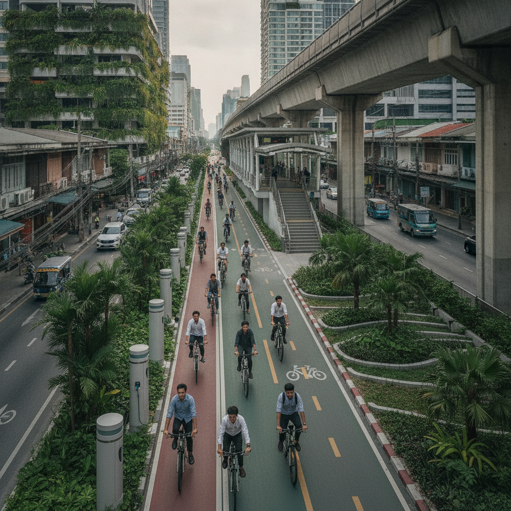 เทรนด์คนเมือง 2027 กทม. หนุน e-Bike เชื่อมรถไฟฟ้าลดรถติด - bangkok-ebike-transit-trends-2027