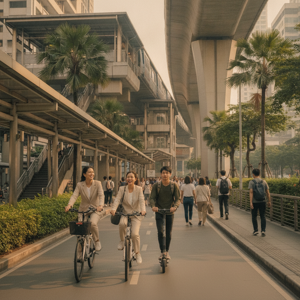กทม. ดันไมโครโมบิลิตี้ ใช้จักรยานไฟฟ้าเชื่อมต่อรถไฟฟ้า - bangkok-micromobility-ebike-commute-trend