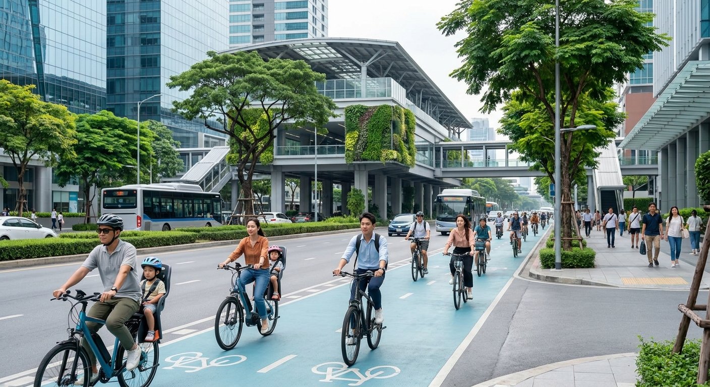 ส่องผังเมือง 2027 หนุนเลน E-Bike แก้รถติด ลดมลพิษกรุงเทพฯ