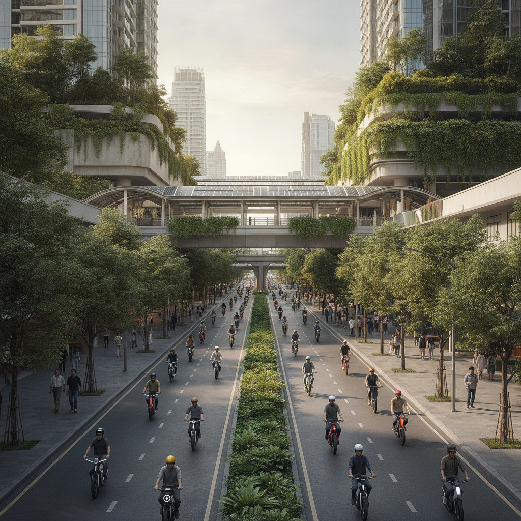 ส่องผังเมือง 2027 หนุนเลน E-Bike แก้รถติด ลดมลพิษกรุงเทพฯ - bangkok-urban-ebike-lane-policy