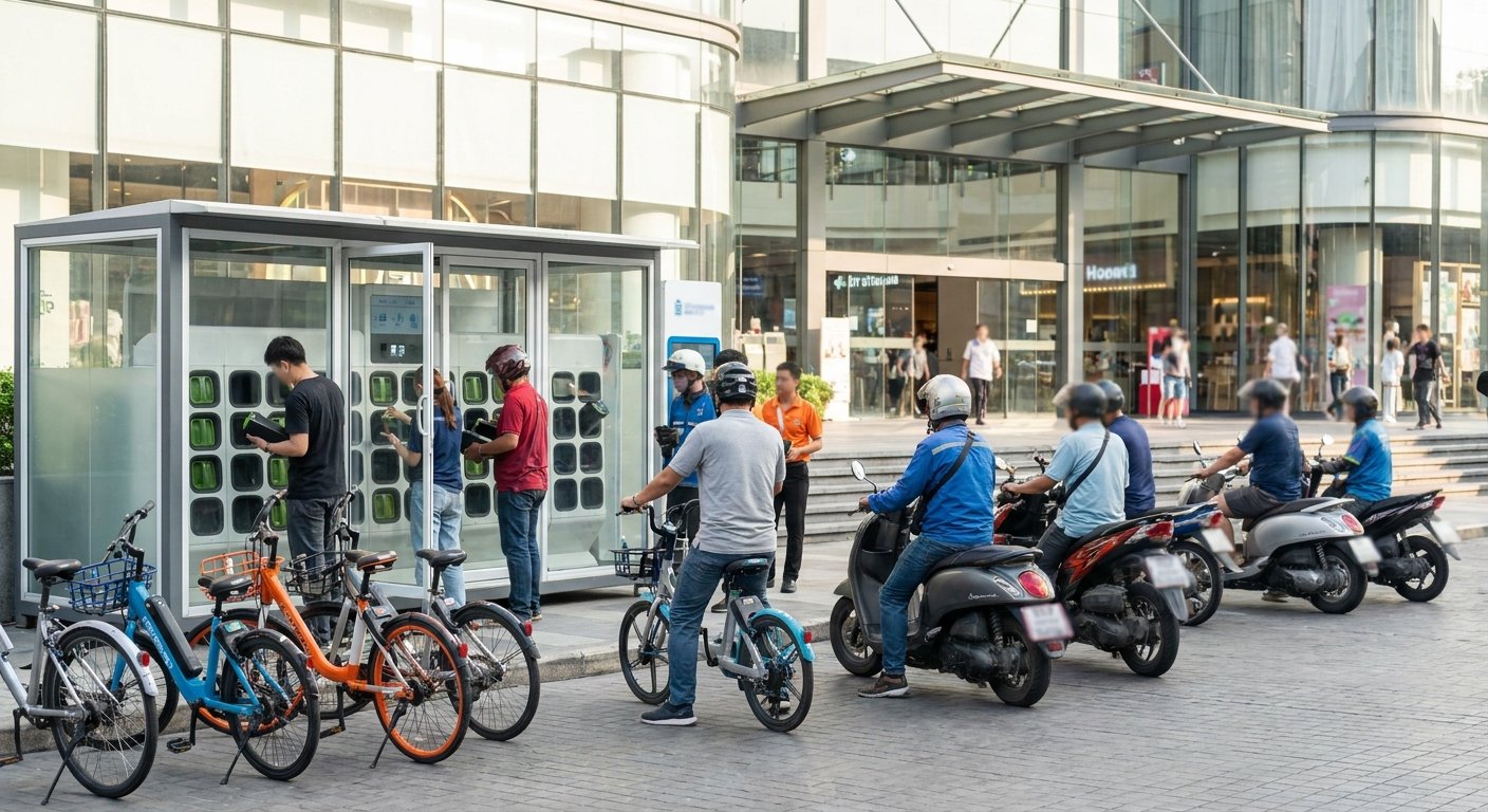 ส่องเทรนด์ Battery Swapping ตู้สลับแบต e-Bike มาแรงในไทย