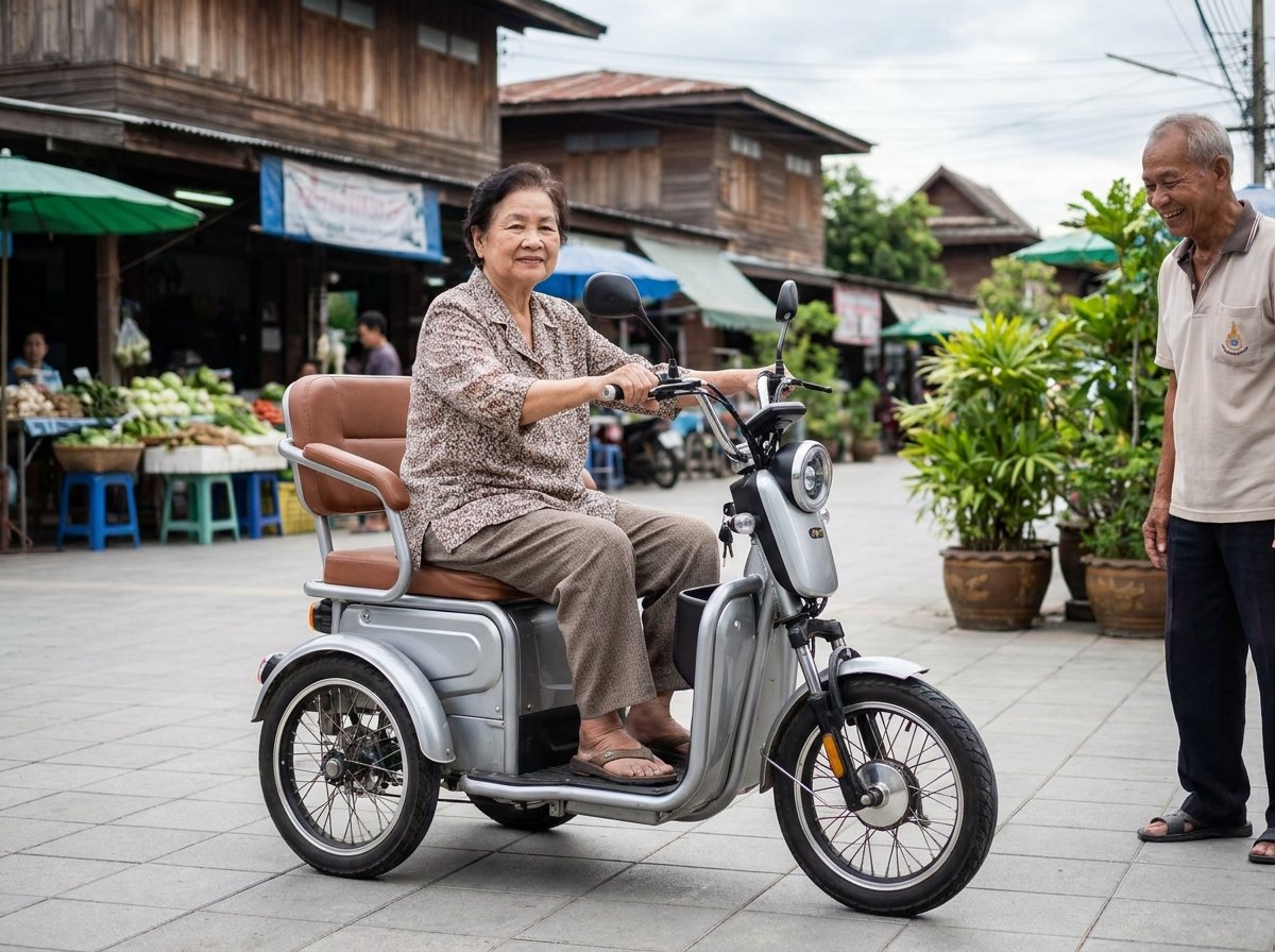 วิธีเลือกจักรยานไฟฟ้า 3 ล้อ สำหรับผู้สูงอายุ ปลอดภัย ไม่ล้ม