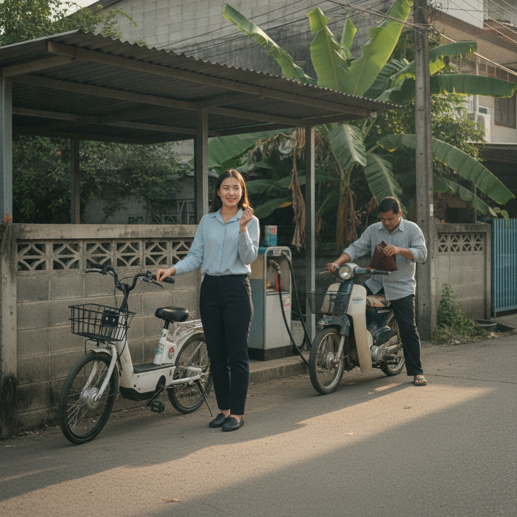 คำนวณค่าไฟชาร์จ E-Bike 1 ครั้งกี่บาท? เทียบค่าน้ำมันชัดๆ - calculate-ebike-charging-cost-savings