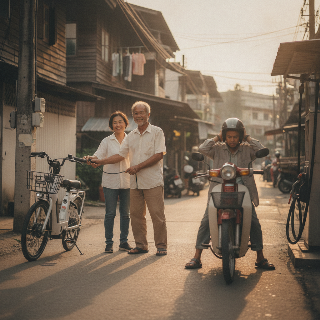 คำนวณค่าไฟ e-Bike เทียบน้ำมัน 1 เดือน ประหยัดเงินหลักพัน - calculate-ebike-cost-save-fuel