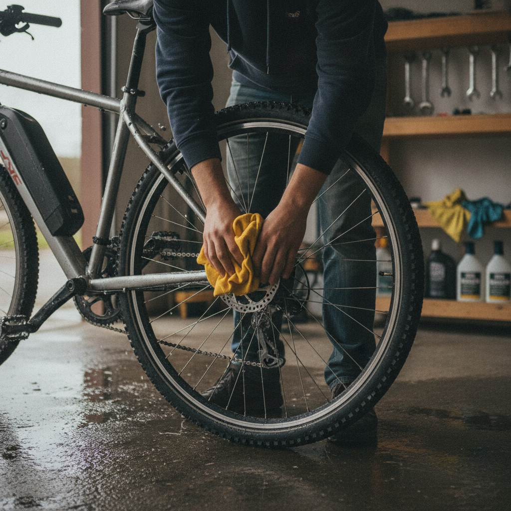 วิธีดูแล E-Bike หลังลุยฝน ป้องกันมอเตอร์ชื้น สนิมไม่เกาะ - care-ebike-after-rain-ride