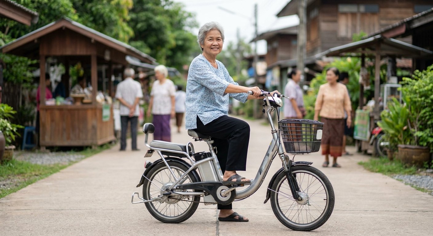 วิธีเลือกจักรยานไฟฟ้าให้ผู้สูงอายุ ขี่ง่าย ปลอดภัย ไม่ล้ม