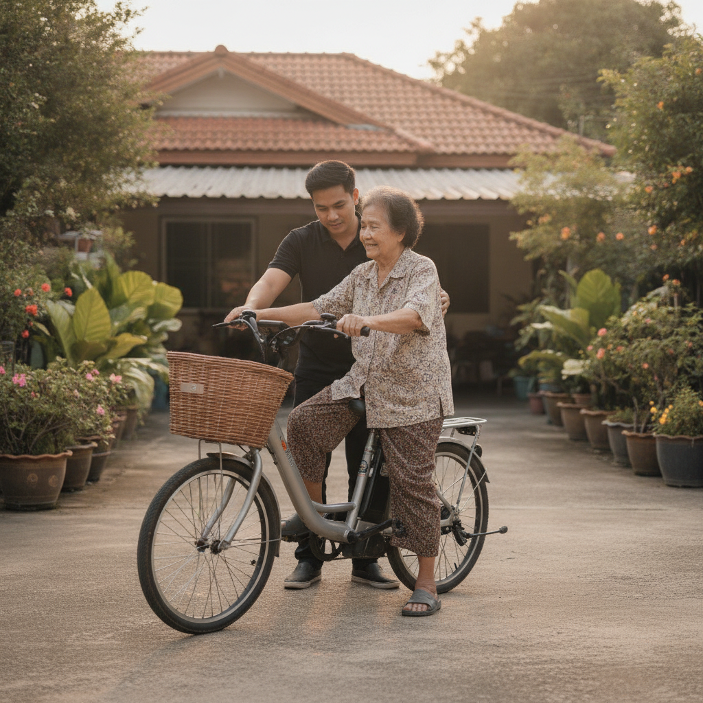 วิธีเลือกจักรยานไฟฟ้าให้ผู้สูงอายุ ปลอดภัย ขี่ง่าย ไม่ล้ม - choose-ebike-for-seniors-guide
