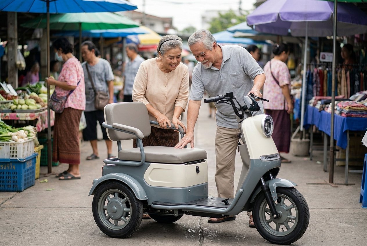 วิธีเลือกจักรยานไฟฟ้าให้ผู้สูงอายุ ขี่ง่าย ปลอดภัย ไม่ล้ม