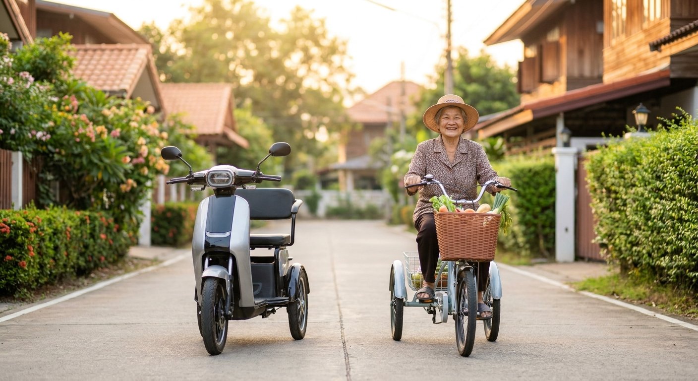 วิธีเลือกจักรยานไฟฟ้า 3 ล้อให้ผู้สูงอายุ ขี่ง่าย ปลอดภัย
