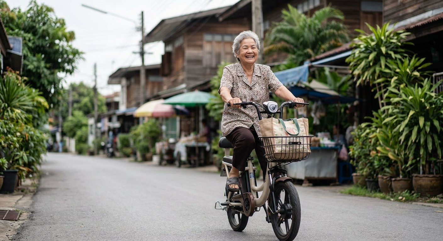 วิธีเลือกจักรยานไฟฟ้าให้ผู้สูงอายุ ขี่ปลอดภัย ไม่ล้มง่าย