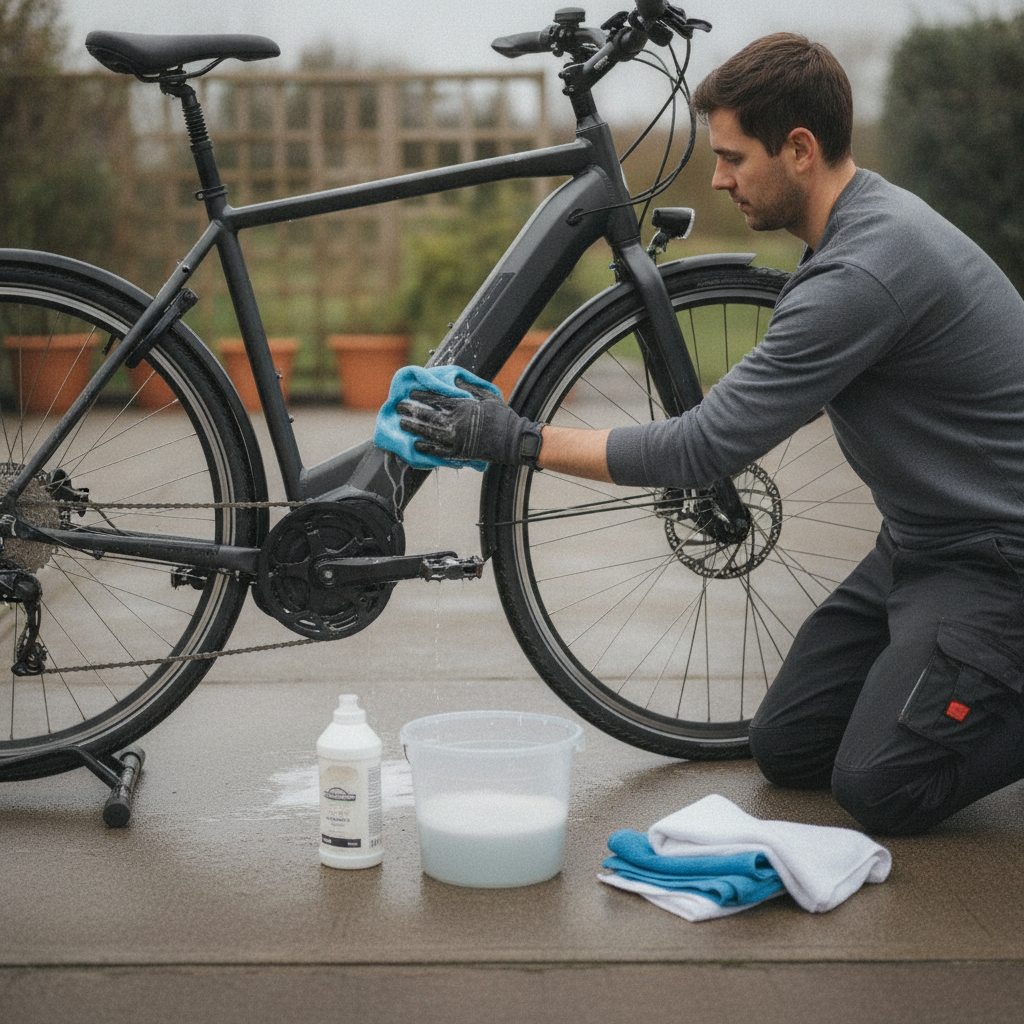 วิธีล้าง e-Bike ให้สะอาด ปลอดภัย น้ำไม่เข้ามอเตอร์ ไม่ช็อต - clean-ebike-motor-safety-guide
