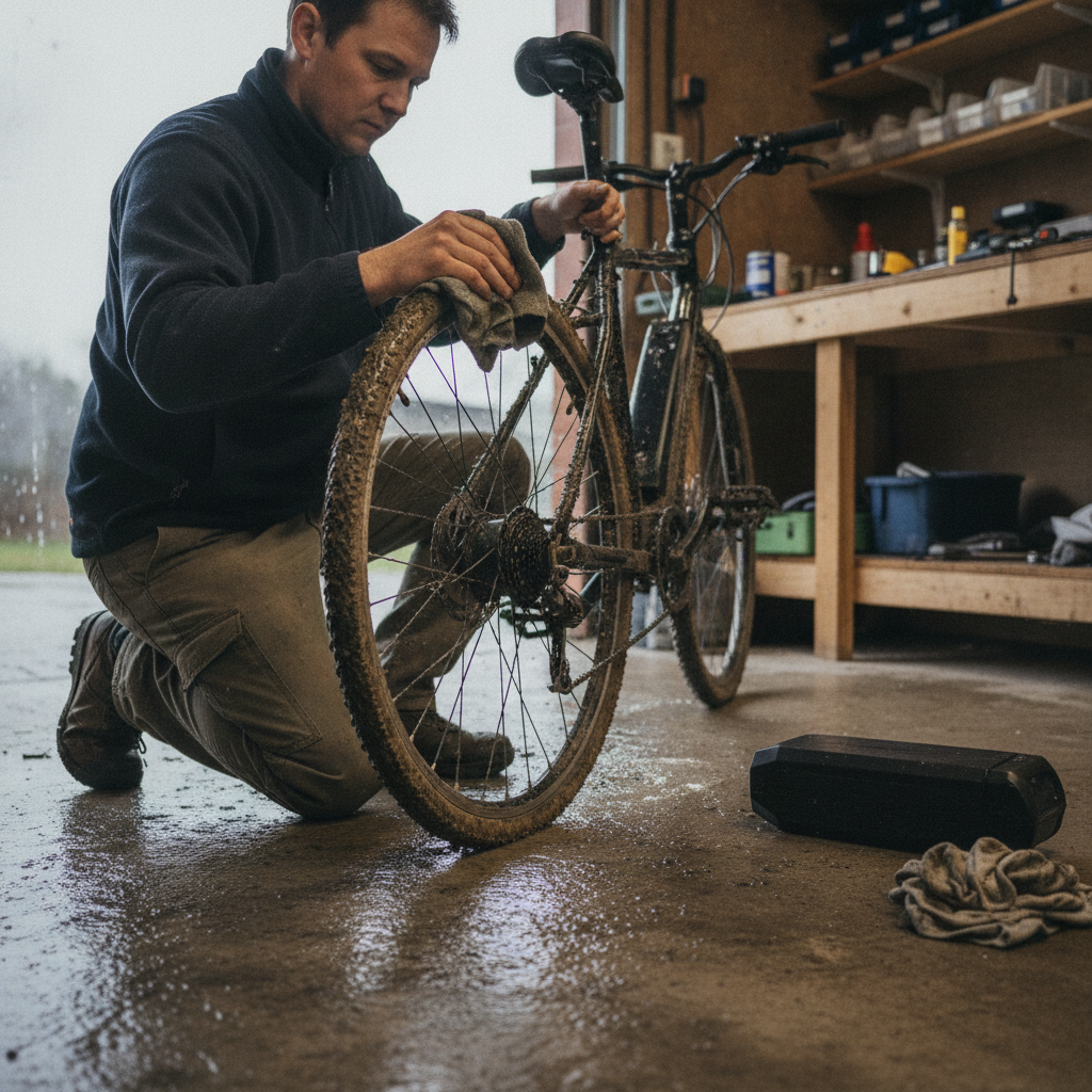 วิธีล้างจักรยานไฟฟ้าหลังลุยฝน ป้องกันไฟลัดวงจร ไม่พังไว - clean-ebike-rainy-season-tips