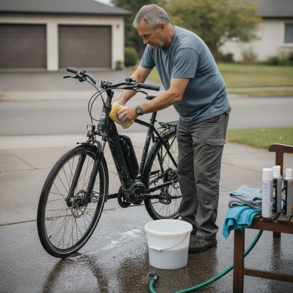 วิธีล้างจักรยานไฟฟ้าอย่างปลอดภัย มอเตอร์ไม่พัง ไฟไม่ช็อต - clean-ebike-safely-waterproof-guide