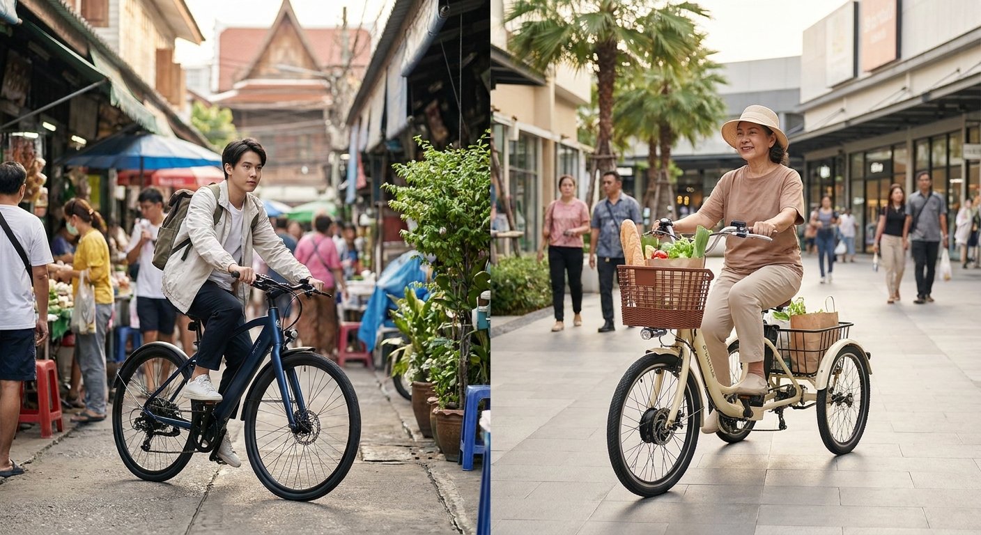 เทียบชัด! จักรยานไฟฟ้า 2 ล้อ vs 3 ล้อ แบบไหนเหมาะกับใคร