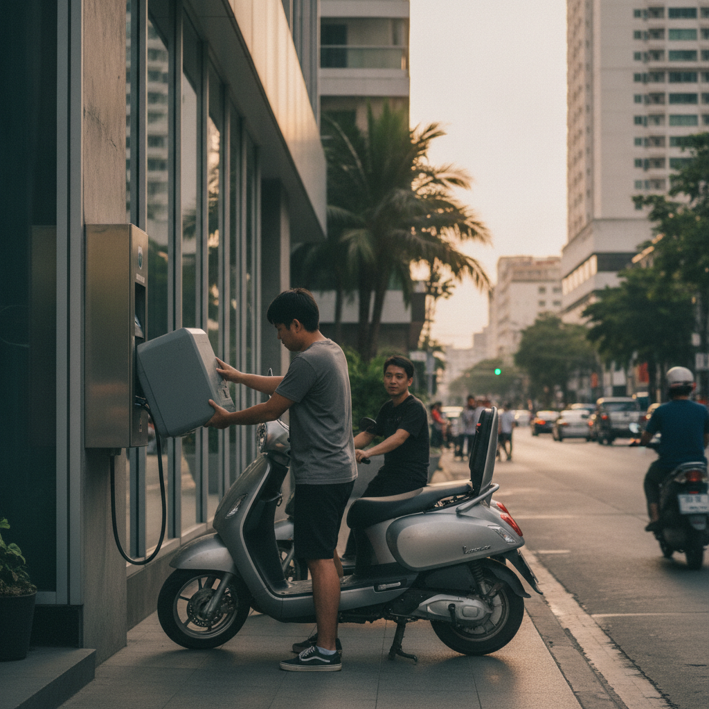 เทรนด์สถานีสลับแบตเตอรี่ e-Bike ในไทย ชาร์จไวไม่ต้องรอ - ebike-battery-swapping-future-trends