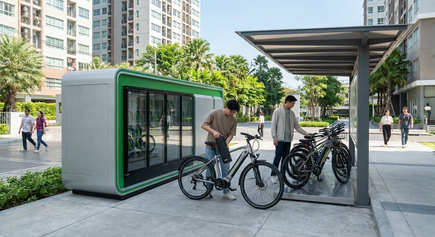 เทรนด์สถานีสลับแบตเตอรี่ e-Bike ในไทย ชาร์จไวไม่ต้องรอ