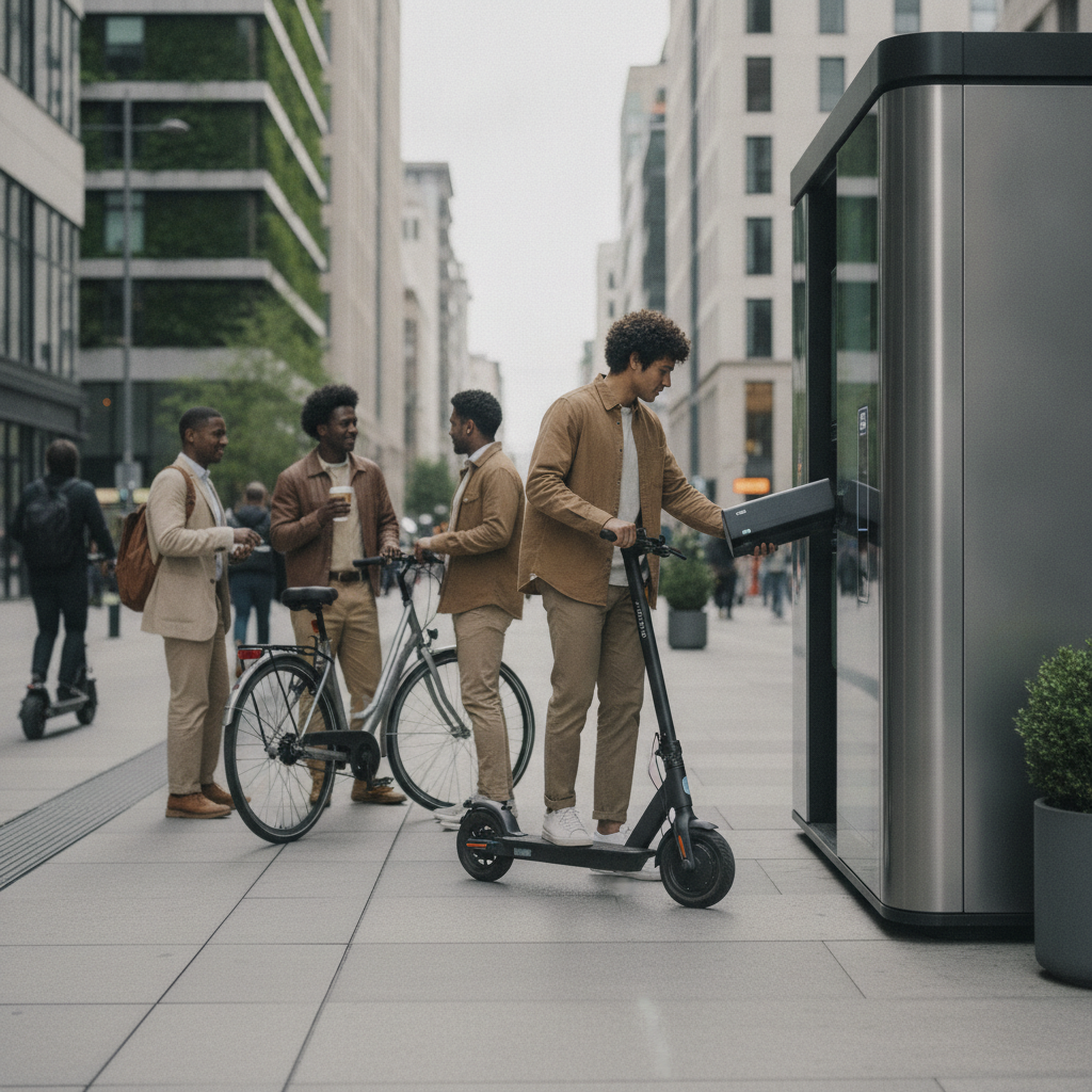 เทรนด์สถานีสลับแบตเตอรี่ E-Bike ยุคใหม่ ไม่ต้องรอชาร์จ - ebike-battery-swapping-station-trend