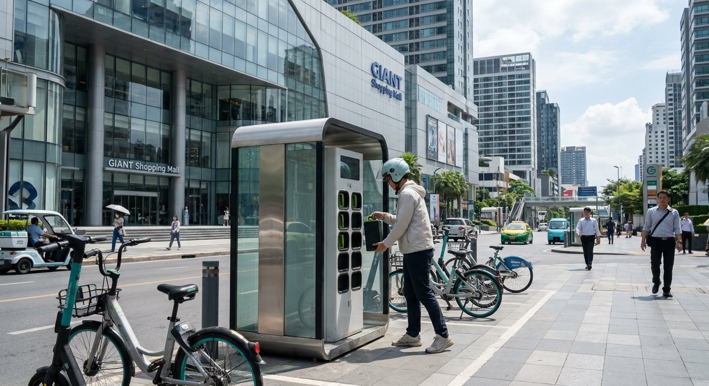 เทรนด์ตู้สลับแบตเตอรี่ E-Bike ปี 2027 เปลี่ยนไวใน 1 นาที