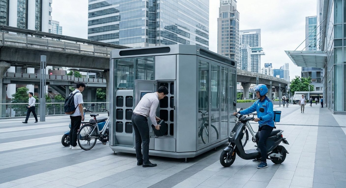 เทรนด์ตู้สลับแบตเตอรี่ e-Bike ในไทย สลับไวไม่ต้องรอชาร์จ