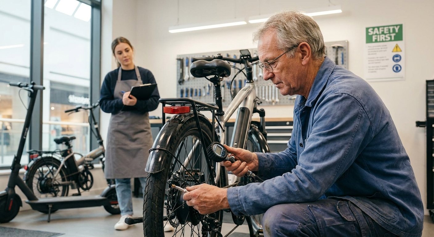 วิธีเช็กลมยางและเบรก e-Bike ปลอดภัย หยุดสนิททุกเส้นทาง