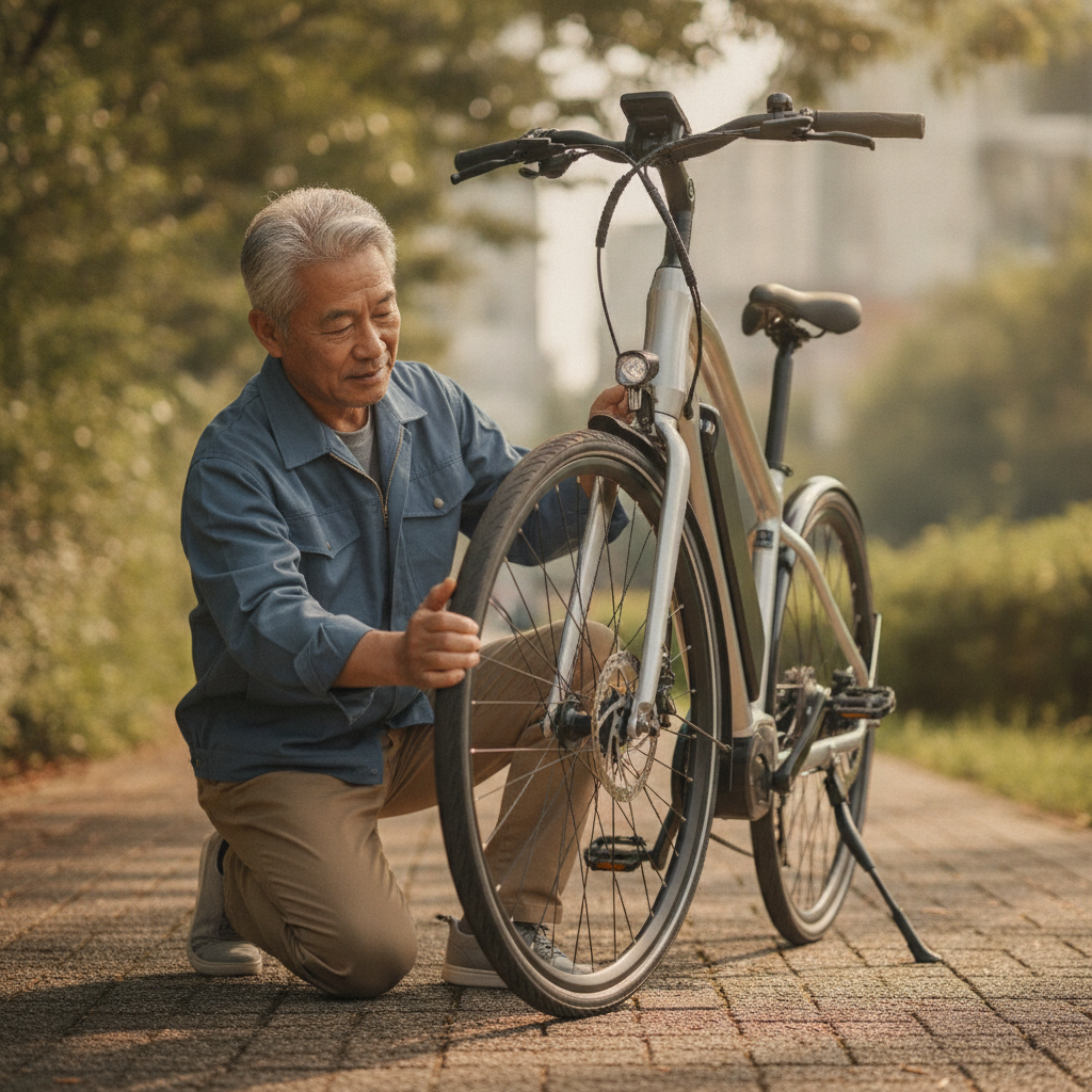 วิธีเช็กลมยางและเบรก e-Bike ปลอดภัย หยุดสนิททุกเส้นทาง - ebike-brake-tire-maintenance-guide