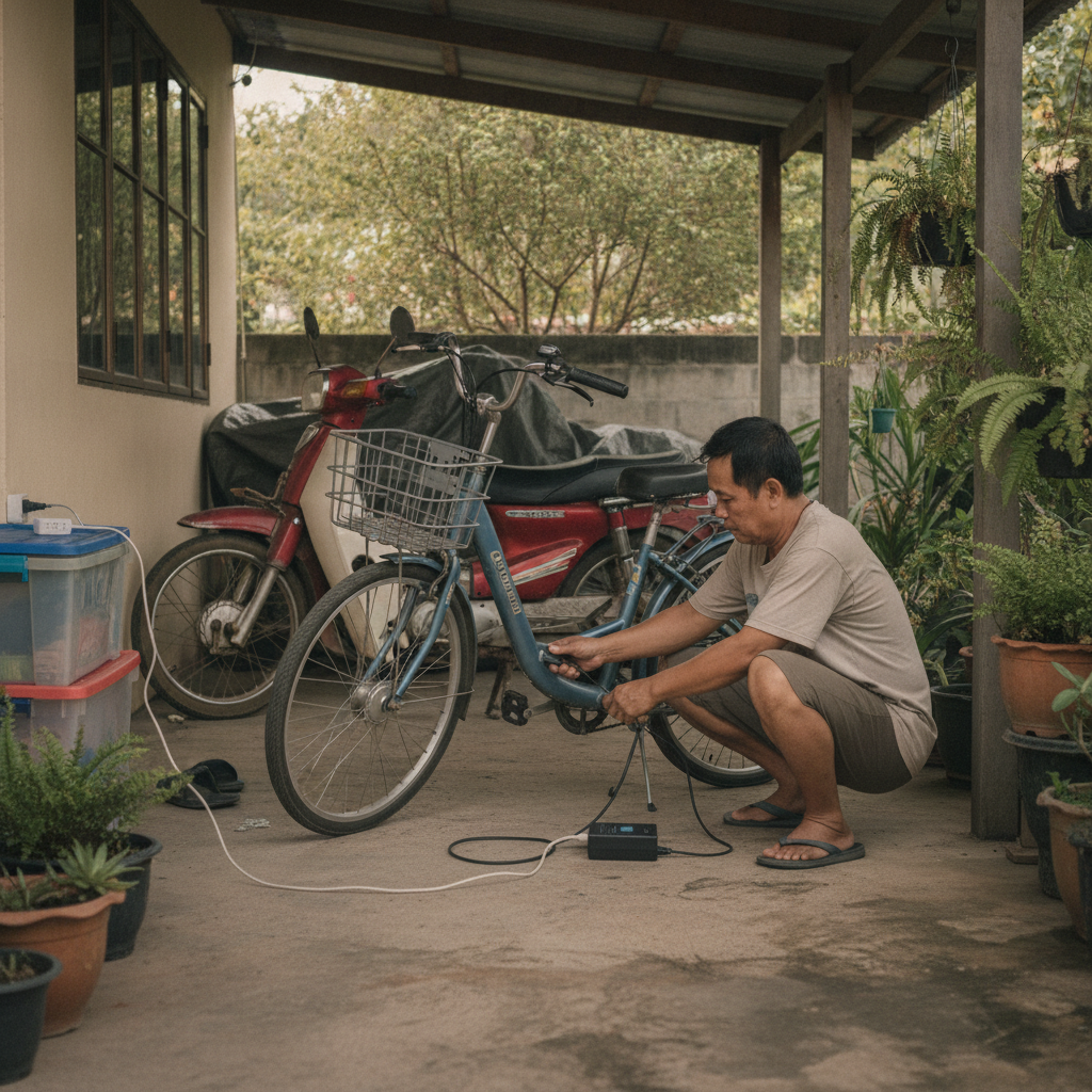 ชาร์จไฟ e-Bike 1 ครั้งกี่บาท? คำนวณค่าไฟเทียบน้ำมัน - ebike-charging-cost-calculation-guide