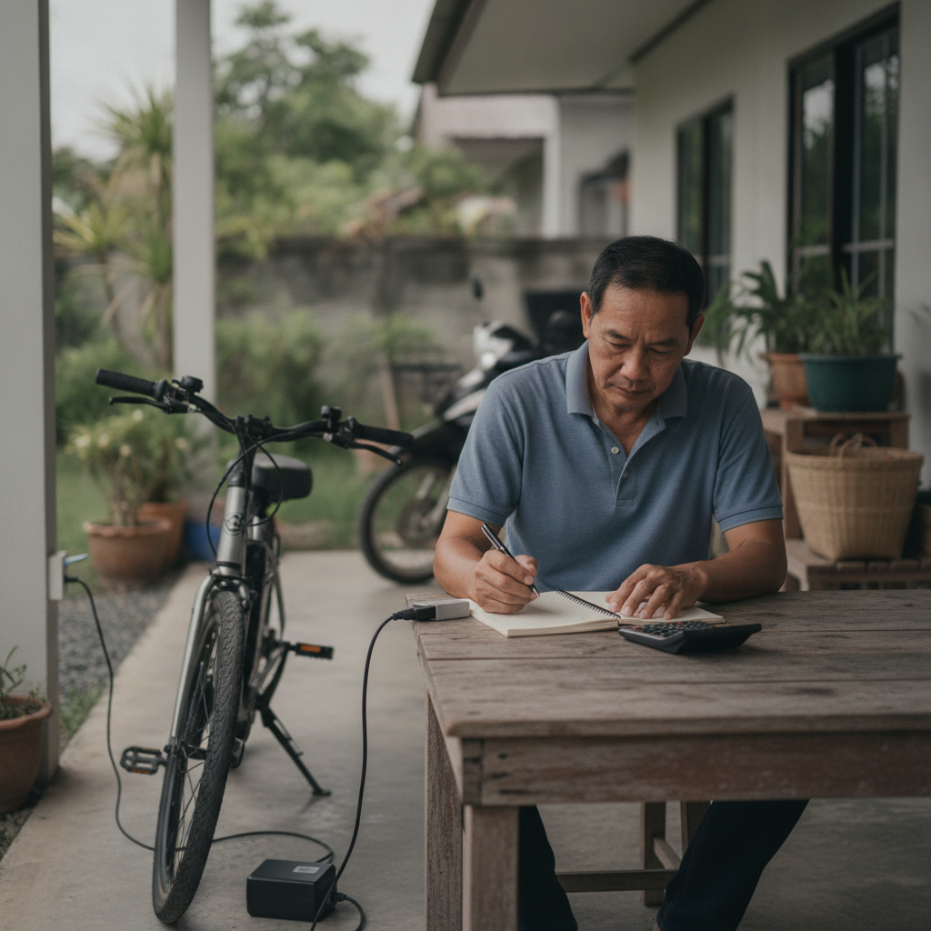 คำนวณค่าไฟ e-Bike ชาร์จ 1 ครั้ง เสียกี่บาท วิ่งได้ไกลแค่ไหน - ebike-charging-cost-calculation-guide