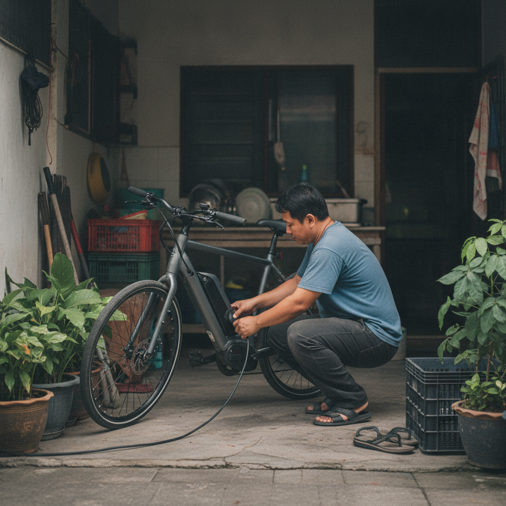 คำนวณค่าไฟชาร์จ E-Bike 1 ครั้งกี่บาท เทียบน้ำมันคุ้มแค่ไหน - ebike-charging-cost-vs-gasoline