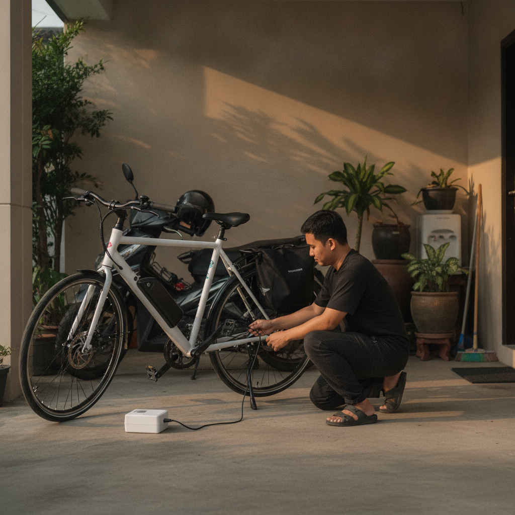 ชาร์จไฟ E-Bike 1 ครั้งกี่บาท? คำนวณชัดๆ ประหยัดกว่าน้ำมัน - ebike-charging-cost-vs-gasoline