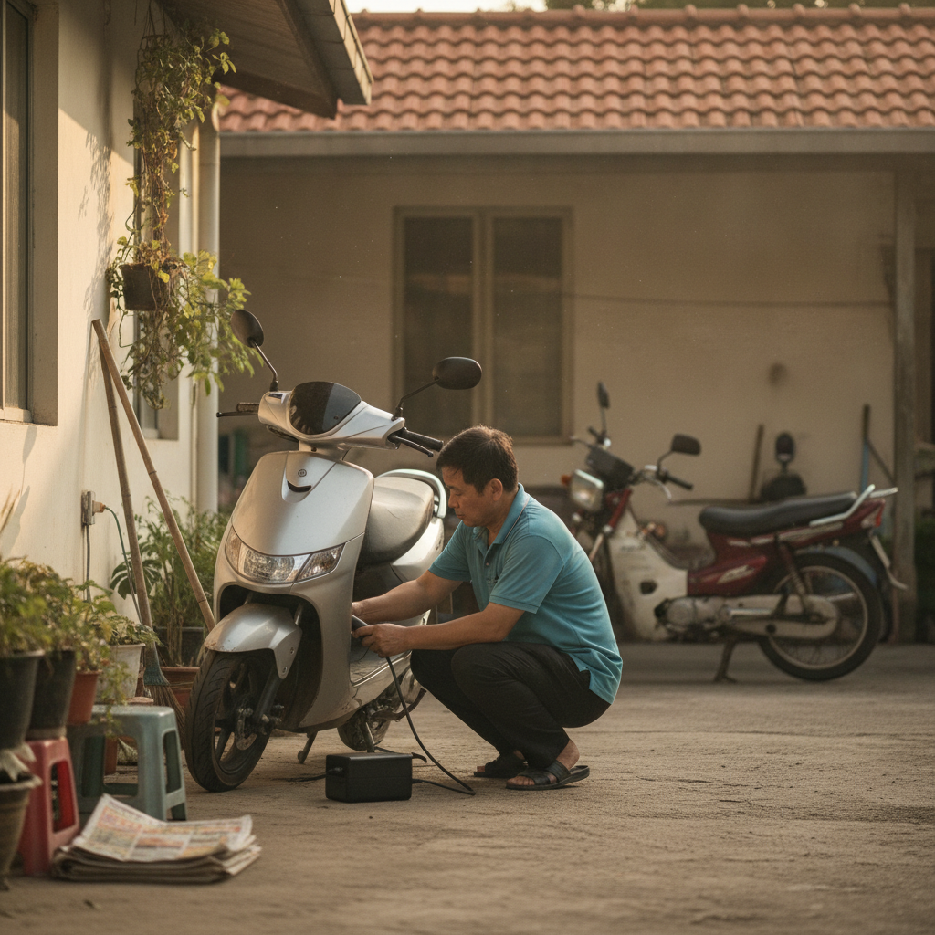 คำนวณค่าไฟ e-Bike ชาร์จครั้งละกี่บาท ประหยัดกว่าน้ำมันแค่ไหน - ebike-charging-cost-vs-gasoline