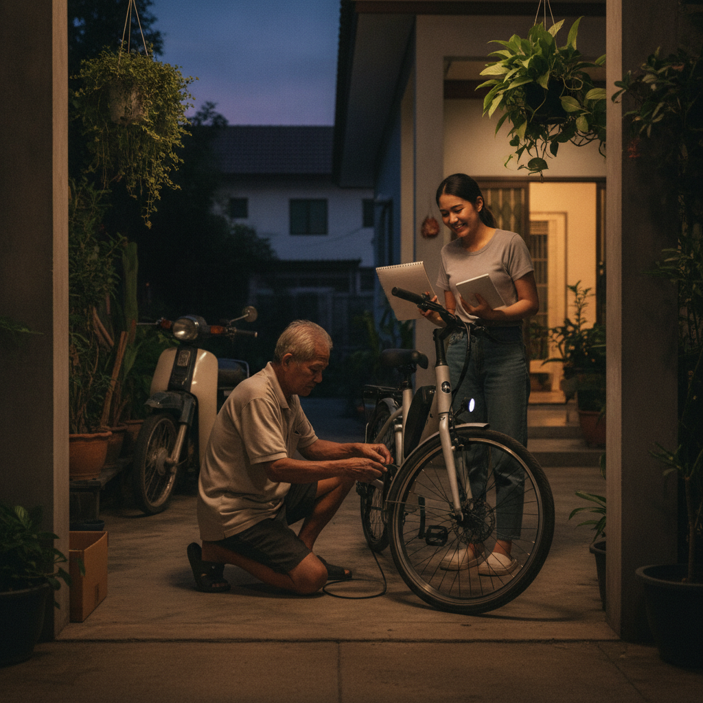 ชาร์จจักรยานไฟฟ้า 1 ครั้ง เสียกี่บาท? เปิดสูตรคิด เทียบน้ำมัน - ebike-charging-cost-vs-gasoline