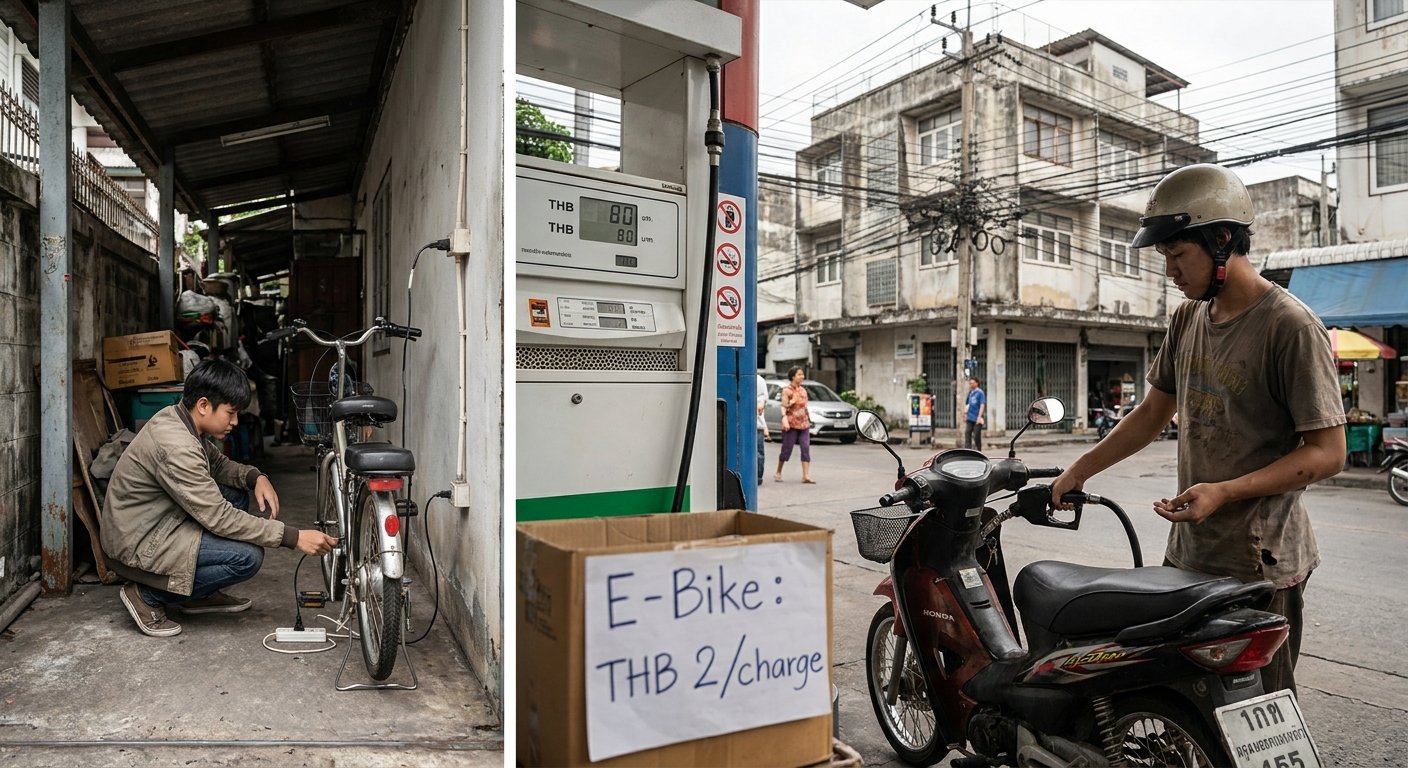 ชาร์จไฟ vs เติมน้ำมัน จักรยานไฟฟ้าประหยัดเงินได้จริงแค่ไหน