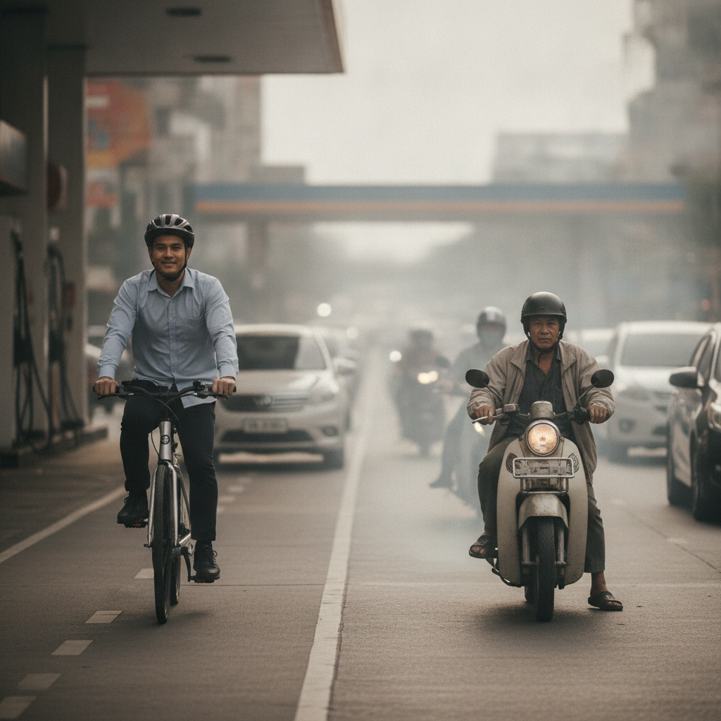 เทียบชัดๆ ขี่ e-Bike ไปทำงาน ประหยัดค่าน้ำมันปีละกี่บาท - ebike-commute-fuel-cost-savings