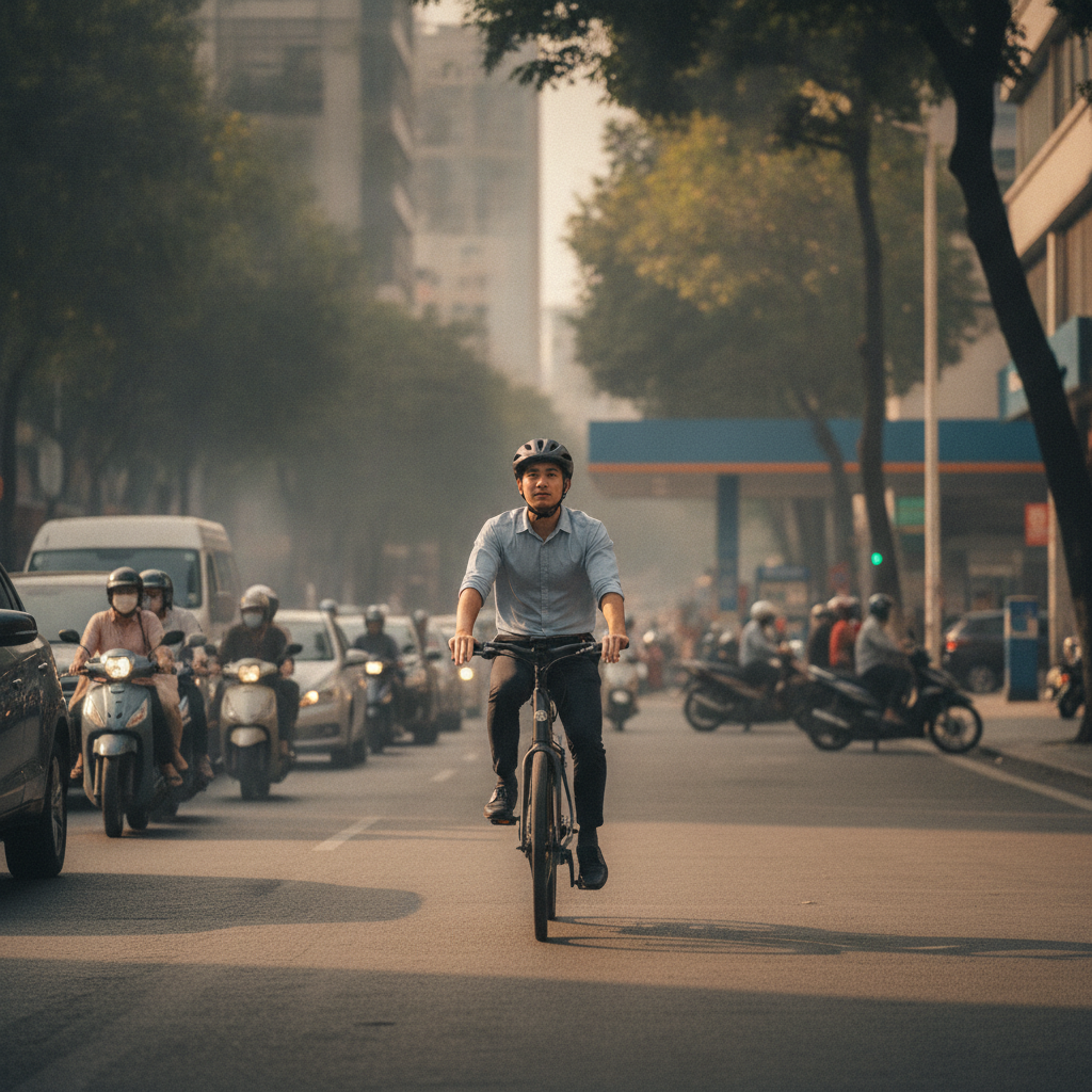 ขี่ e-Bike ไปทำงาน ประหยัดค่าน้ำมันปีละกี่บาท? เทียบชัดๆ - ebike-commute-fuel-savings-comparison