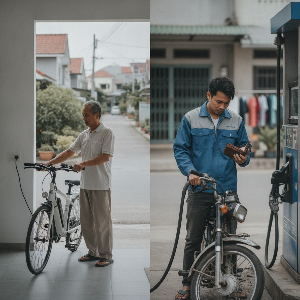 เทียบชัดๆ ค่าไฟจักรยานไฟฟ้า VS น้ำมัน ประหยัดปีละกี่บาท - ebike-electricity-cost-vs-gasoline