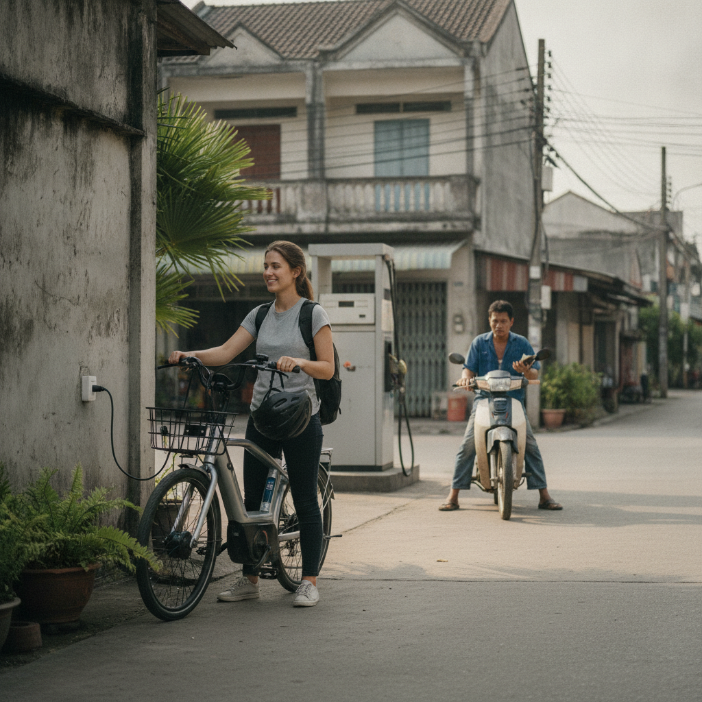 คำนวณค่าไฟ e-bike เทียบน้ำมัน วิ่ง 100 กม. เสียกี่บาท? - ebike-electricity-cost-vs-gasoline