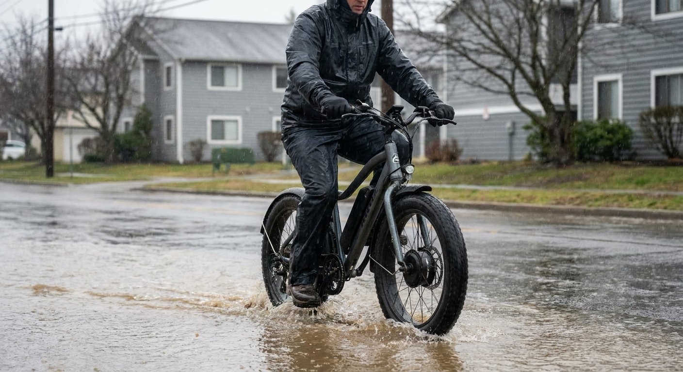 ขี่ e-Bike ลุยน้ำท่วมอย่างไร มอเตอร์ไม่พัง ระบบไฟปลอดภัย