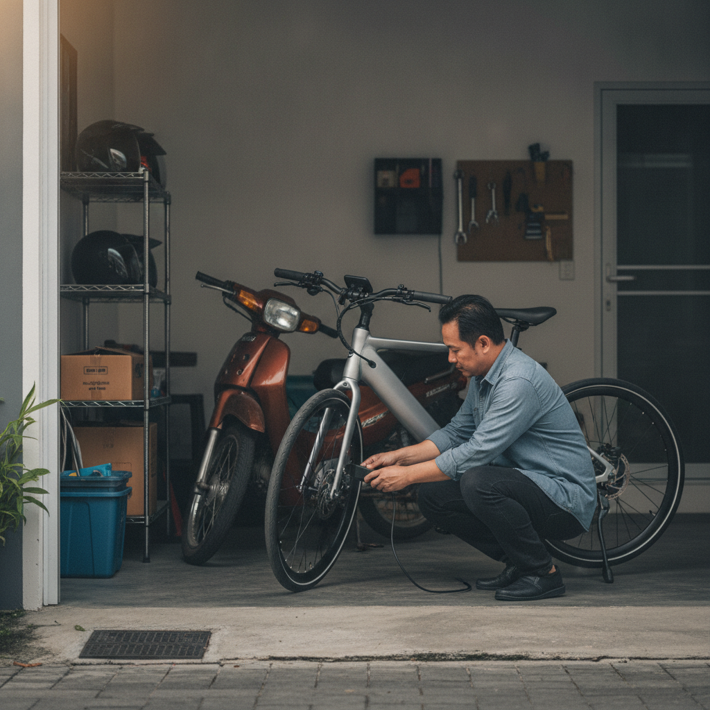 ขี่จักรยานไฟฟ้า 1 เดือน เสียค่าไฟกี่บาท เทียบค่าน้ำมัน - ebike-monthly-charging-cost-comparison