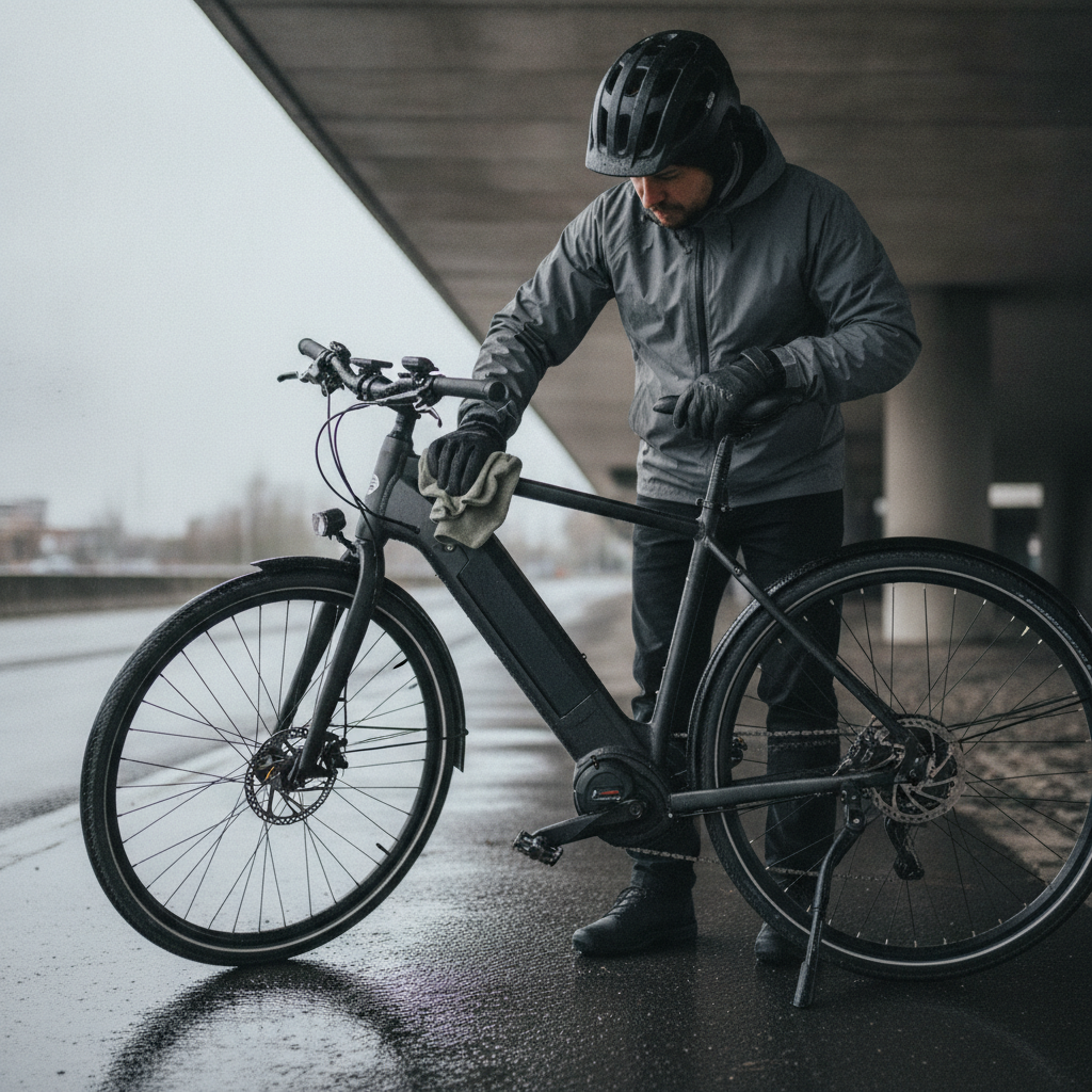ขี่ e-Bike ลุยฝนได้ไหม? วิธีดูแลมอเตอร์และระบบไฟให้ปลอดภัย - ebike-rain-care-maintenance-guide