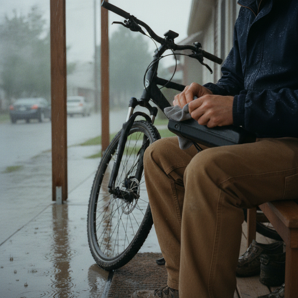ขี่จักรยานไฟฟ้าลุยฝนได้ไหม? วิธีดูแลระบบไฟไม่ให้พัง - ebike-rain-maintenance-waterproof-guide