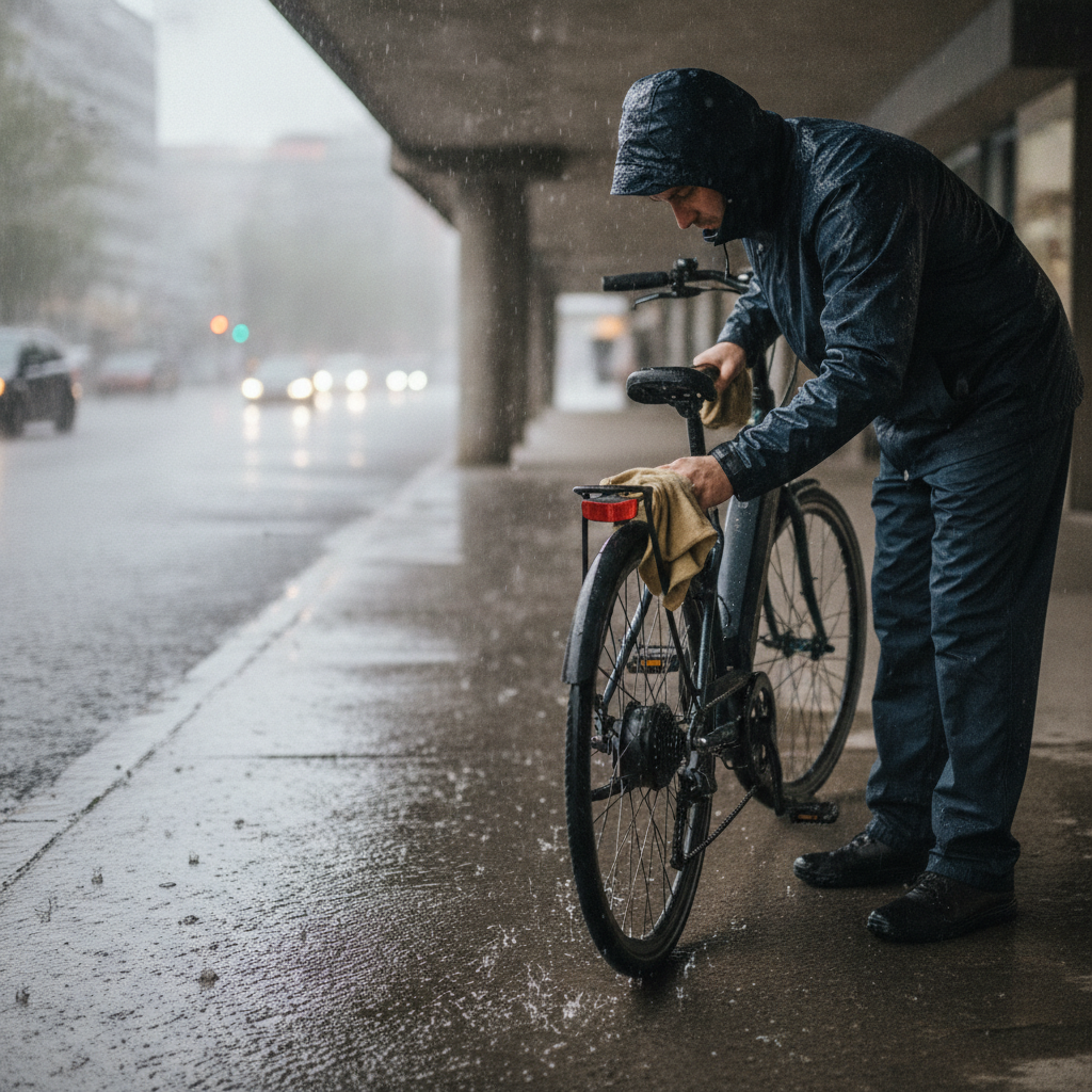 จักรยานไฟฟ้าโดนน้ำได้ไหม? วิธีดูแลมอเตอร์ช่วงฝนตก - ebike-rain-motor-care-maintenance